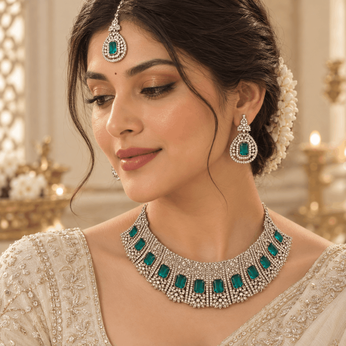 Teal Royale Statement Jewellery Set.