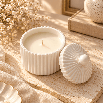 White Lid Candle