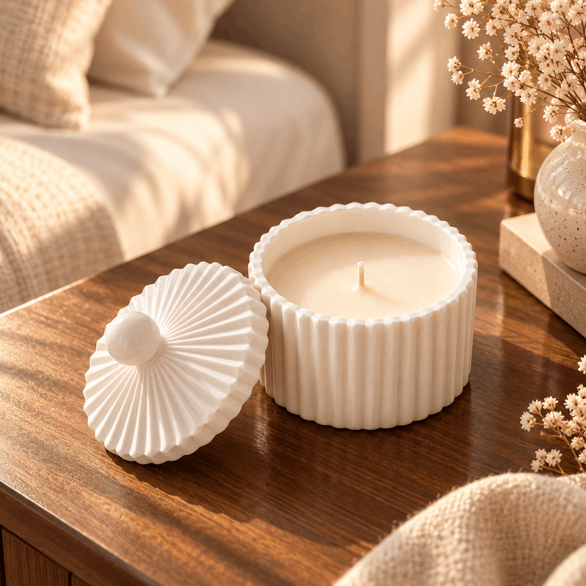 White Lid Candle