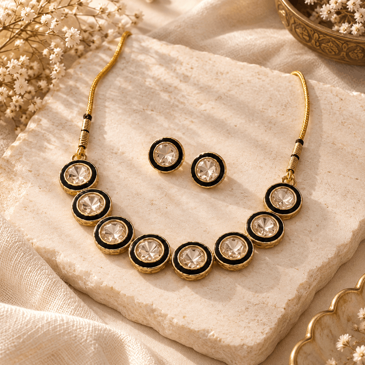 Noir Aura Statement Jewellery Set