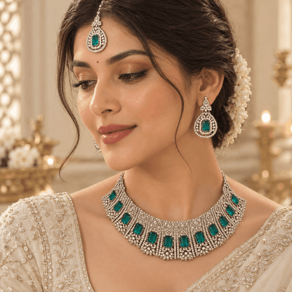 Teal Royale Statement Jewellery Set.