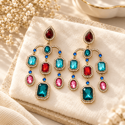 Celeste Gemstone Statement Earrings