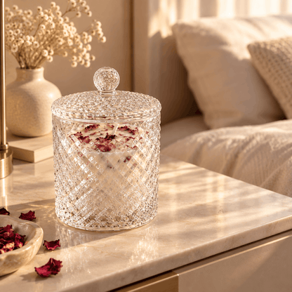 Ribbed Jar Candle with Lid