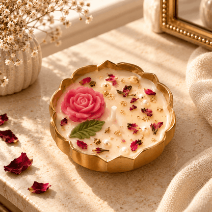 Rose Flower Candle