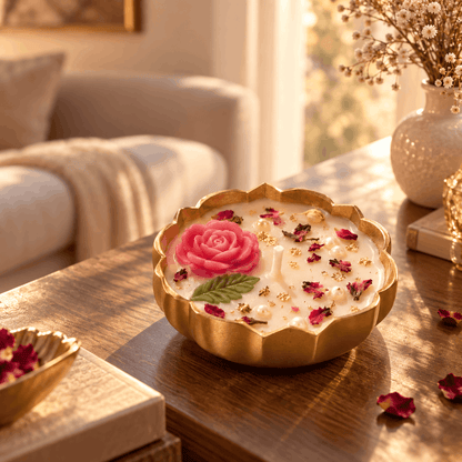 Rose Flower Candle