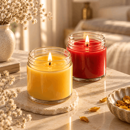 Jar Candle With Lid - Set of 2 Pieces