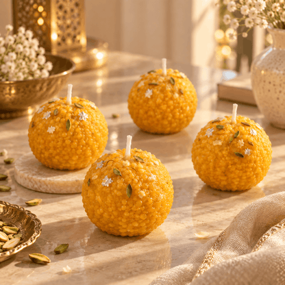 Laddu Candle – Set of 4 Pieces