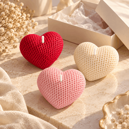 Heart-Shaped Candle Set of 3