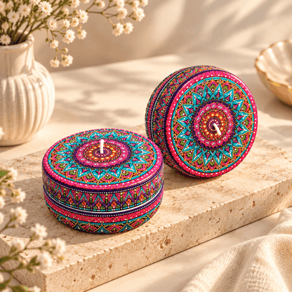 Mandala Candles – Set of 2