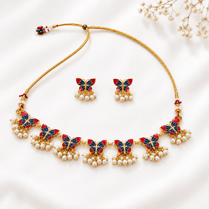 Butterfly Necklace & Earrings Set