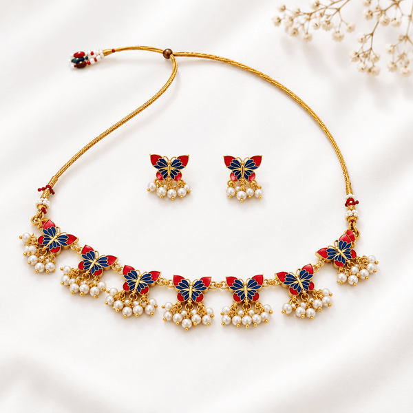Butterfly Necklace & Earrings Set