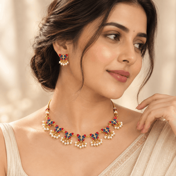 Butterfly Necklace & Earrings Set
